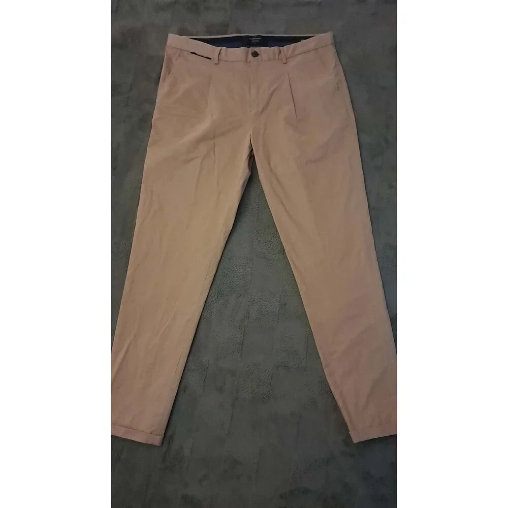 Scotch Soda Blake Pleated Chinos Pants Men's 32x30 Brown Trousers
